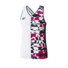 Yonex Badminton-Tank Top V-Neck Tournament 2023 weiss Damen